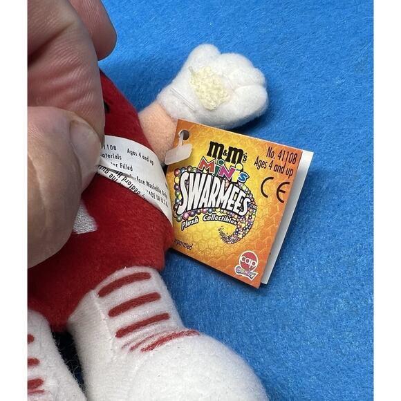 Vintage 1998 M&M Rikki‎ Red 5" Plush Red Stuffed Toy with Tag And Candy - Picture 4 of 6